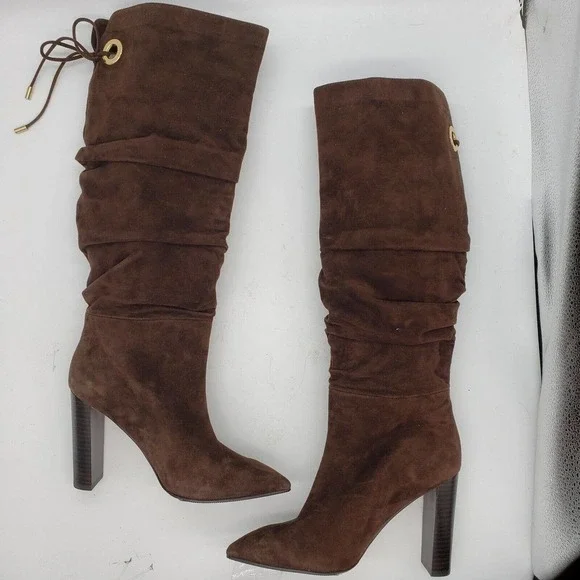 PAIGE Brown Heeled Boots - Picture 9 of 11